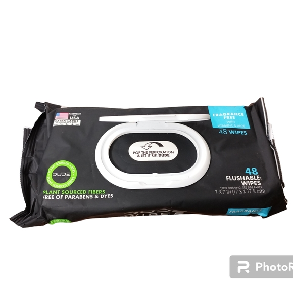 Dude Wipes Fragrance Free Pack of 48 - Picture 3 of 3